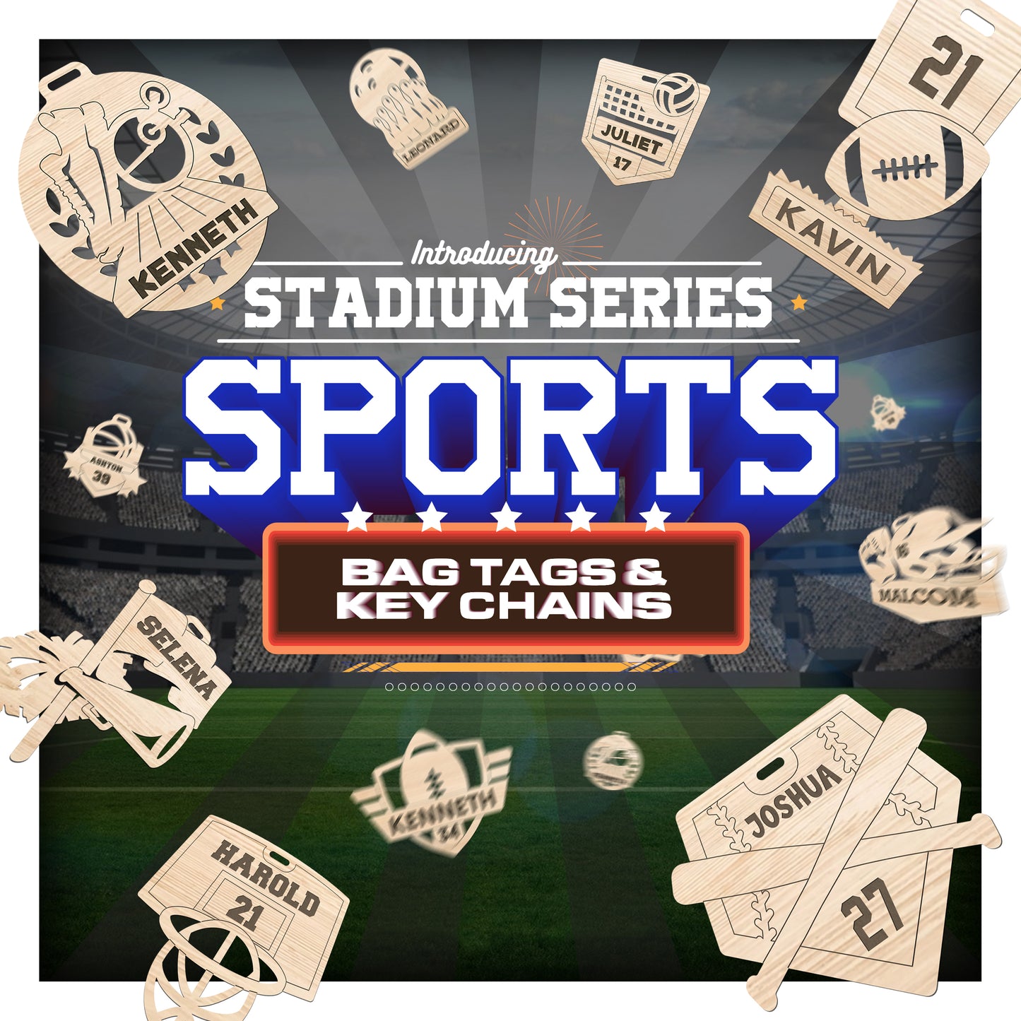 Sports Bag Tags and Key Chains