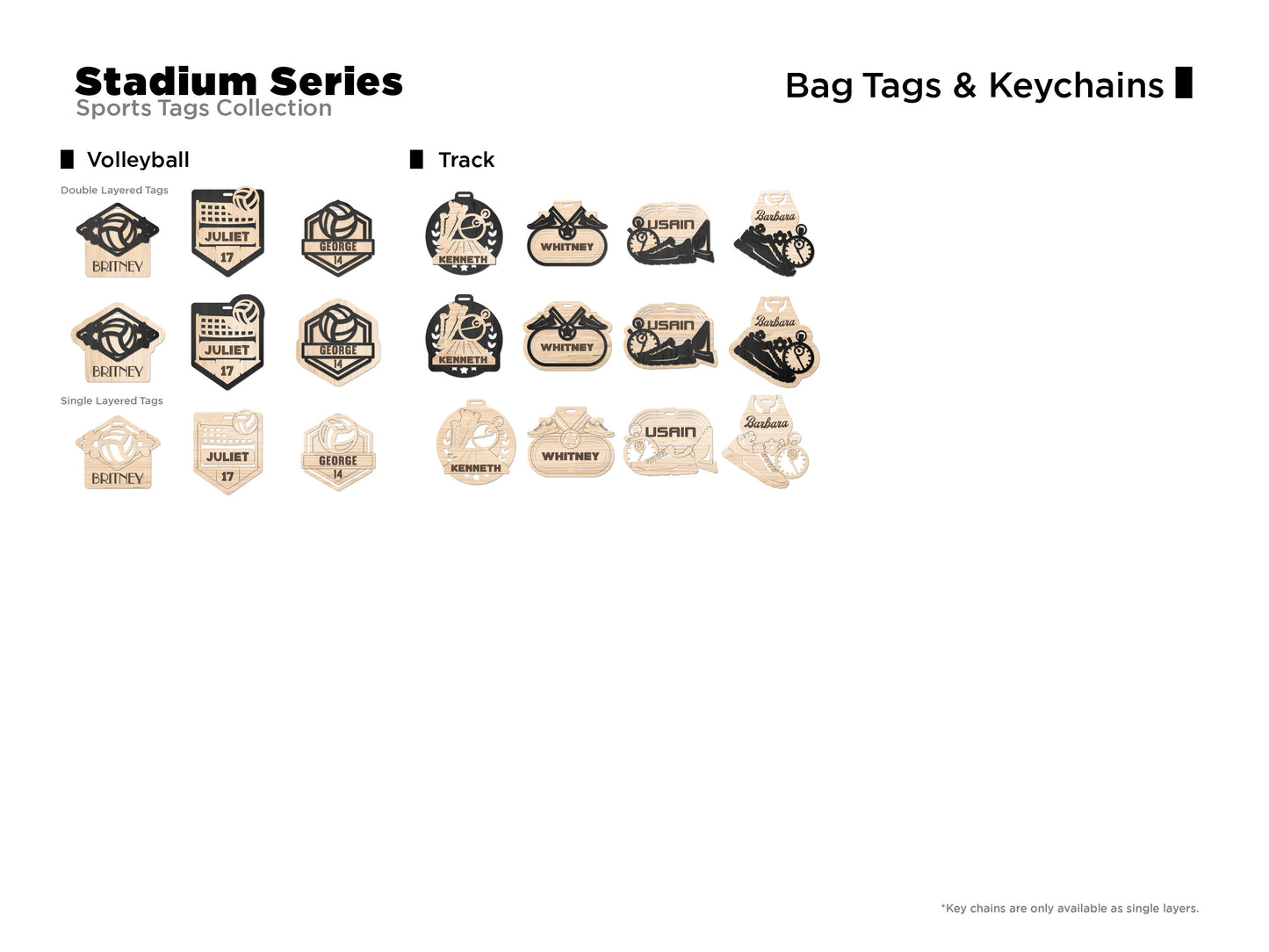 Sports Bag Tags and Key Chains