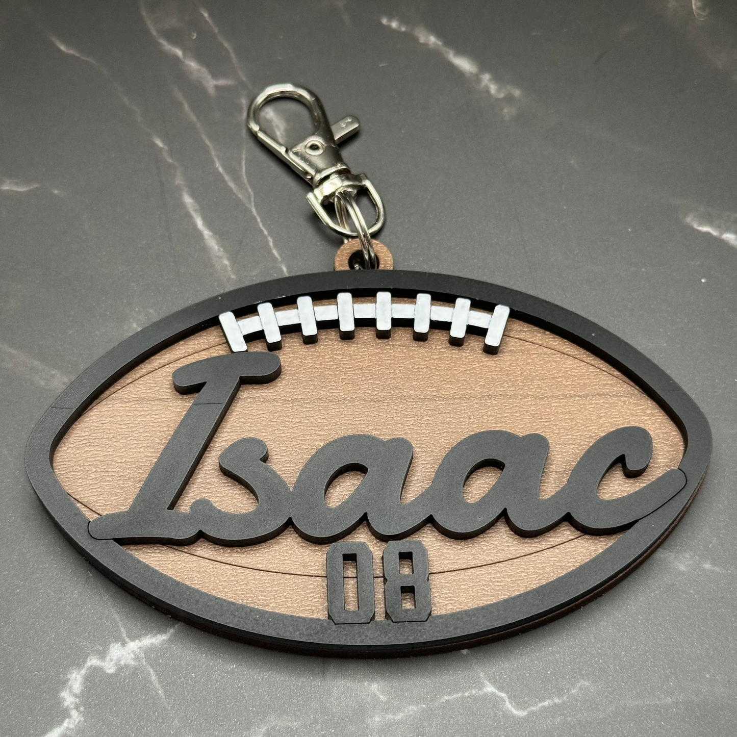 Custom Football Keychain